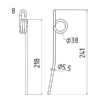 Rivefjeder Længde:241mm, Bredde:17mm, Ø5.5mm - Passer til John Deere Passer til: Z102299