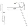 Efterharvetand - Ø8mm, Længde: 280mm Passer til: FKX0385