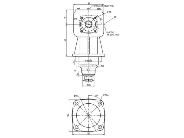 Gearkasse, 30 hp, Ratio: 1:1:92, Kærvindgang: 1-3/8'' x 6, Type: Passer til: Comer 9.205.809.00