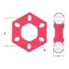 PTO gummikobling 114mm