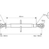 Topstang HD (mekanisk) (Kat.3/2 (Ø32/25mm)) Kugle og Kugle, M36 x 3, Min. længde: 555mm.