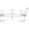Topstang HD (mekanisk) (Kat.2/2 (Ø25/25mm)) Kugle og Kugle, M36 x 3, Min. længde: 635mm.