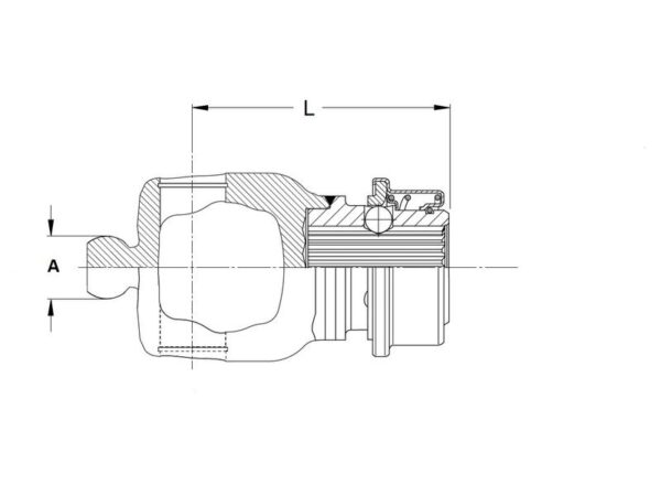 PTO Gaffel (vidvinkel)(snaplås) (Krydsmål: 32 x 76 & 27 x 94mm) Not Type: 1-3/4x 20