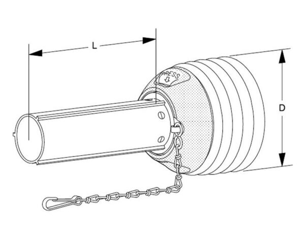 Walterscheid PTO Half Guard Inner, PGH30, 1500mm