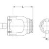 PTO Gaffel (vidvinkel)(profilrør) (Krydsmål: 32 x 76 & 27 x 94mm) Rør: Stjerne, Størrelse: 61 x 47 x 4.5mm, Ref: S5.