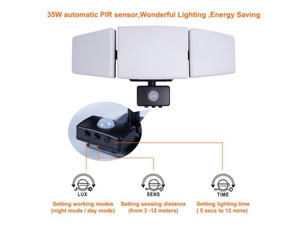 LED-sikkerhedslys, 3200 lumen, 230 V