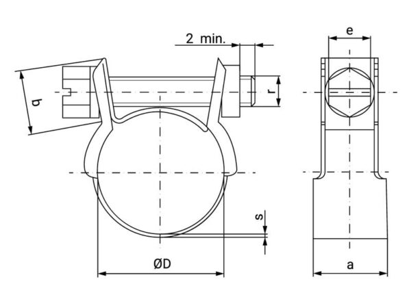 Spændebånd (mini), Minimal Ø12mm, Maksimal Ø13mm