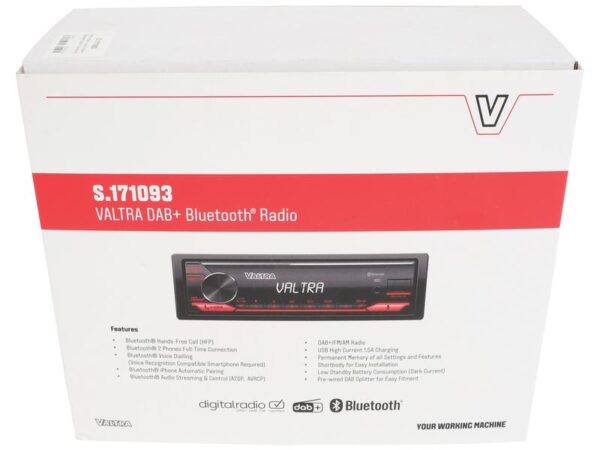 Valtra Radio - Alexa | DAB+ | Bluetooth | Short body | iPod-iPhone | USB | Pre-wired DAB Splitter