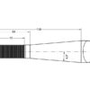 Frontlæssetand - 680mm, Gevind: M24 x 1.50 (H - fluted) Passer til: 4078-R36-680
