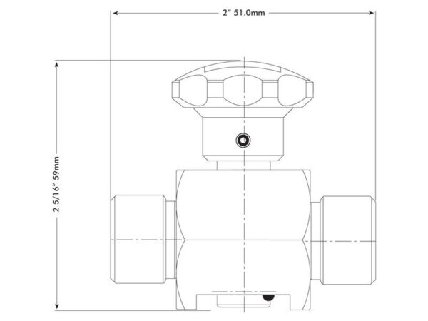 Spenco 2-vejs kuglehane 3/8'' BSP (30 L/min Flowhastighed)