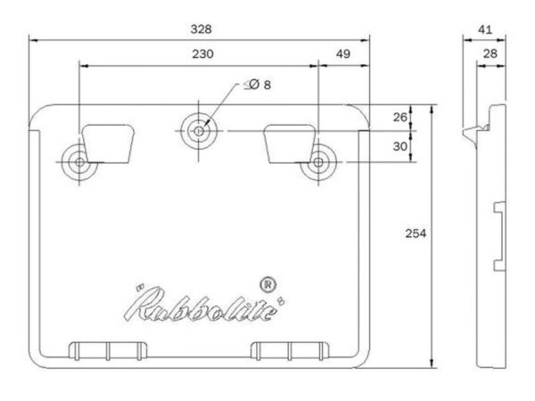 Nummerpladeholder (med lampe)