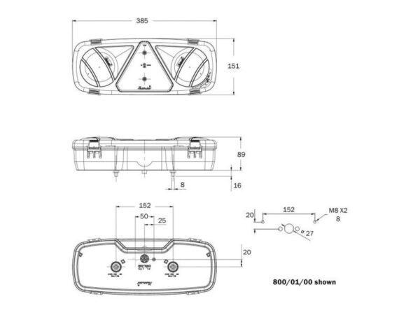 Baglygte 12-24V