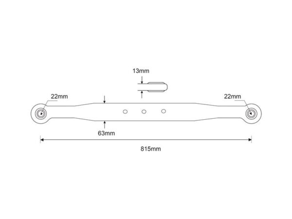 Liftarm - Kugle Ø 22mm - Kugle Ø 22mm - Højre/Venstre