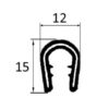 Kantliste (Sort) 5 - 8mm x 1M