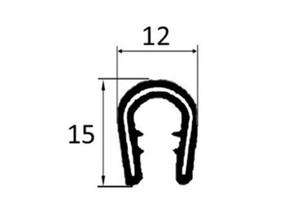 Kantliste (Sort) 5 - 8mm x 1M