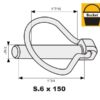Ringsplit (pæreformet), Stift Ø11mm x 44.5mm (150 stk. Small Bucket)