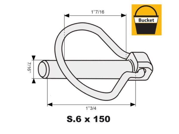 Ringsplit (pæreformet), Stift Ø11mm x 44.5mm (150 stk. Small Bucket)