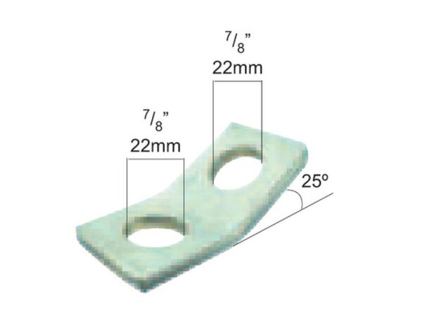 Stabilisator Fæsteplade - Hul Ø22mm