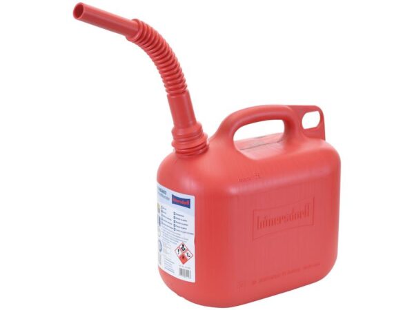 plastik Benzindunk - Rød 5 liter (benzin)