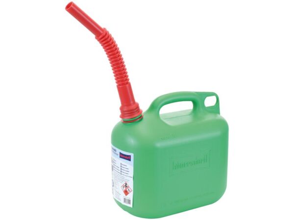 plastik Benzindunk - Grøn 5 liter (Unleaded Petrol)