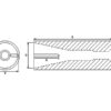 Bøsning Frontlæssetand - Ø50 x 110mm (Konus 1 - With Grooves to stop tine turning)
