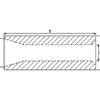 forstærket Bøsning Frontlæssetand - Ø57 x 120mm (Konus 2) Passer til: KK221096