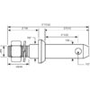 Redskabsbolt 22x140mm, Gevind 5/8x43mm Kat. 1 (Ø22mm)