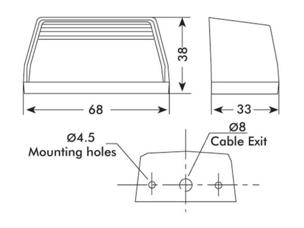 Nummerpladelygte 12-24V