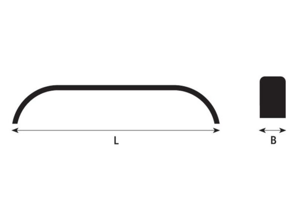 Trailerskærm 180x620mm (plast)(enkelt)