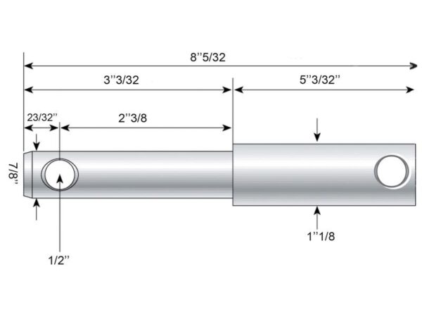 Redskabsbolt påsvejsning 22 - 28x207mm Kat. 1/2 (Ø22/28mm)