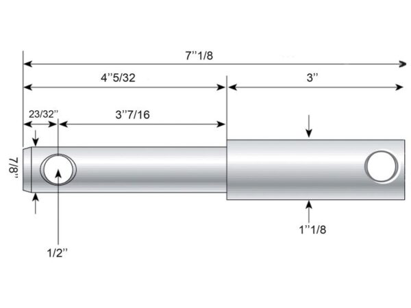 Redskabsbolt påsvejsning 22 - 28x181mm Kat. 1/2 (Ø22/28mm)