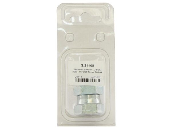 Hydraulikadapter 1/2'' BSP Han x 1/2'' BSP Drejelig hun (Agripak 1 stk.)