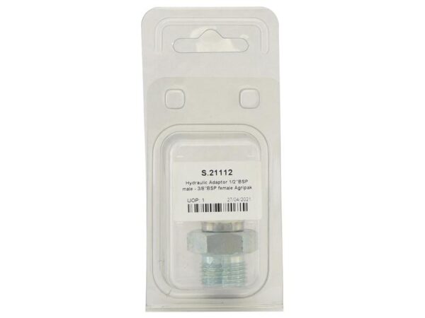 Hydraulikadapter 1/2'' BSP Han x 3/8'' BSP Drejelig hun (Agripak 1 stk.)