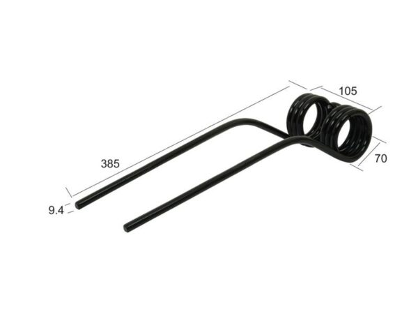 Rivefjeder - - - Længde:385mm, Bredde:105mm, Ø9.4mm - Passer til Stoll Passer til: 0673740