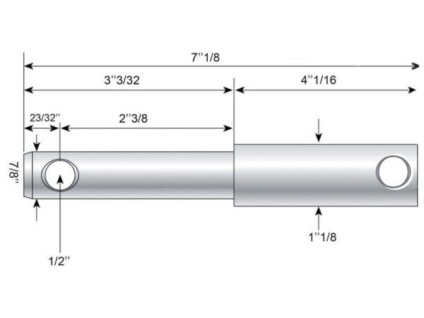 Redskabsbolt påsvejsning 22 - 28x181mm Kat. 1/2 (Ø22/28mm)