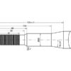 Frontlæssetand - Lige 810mm, Gevind: M22 x 1.50 (Stjerne) Passer til: 66035