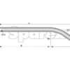 Frontlæssetand - Buet 560mm, (Rund) Passer til: 55000250