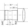 Frontlæssetand - Lige 1200mm, (Stjerne) Passer til: 55000120
