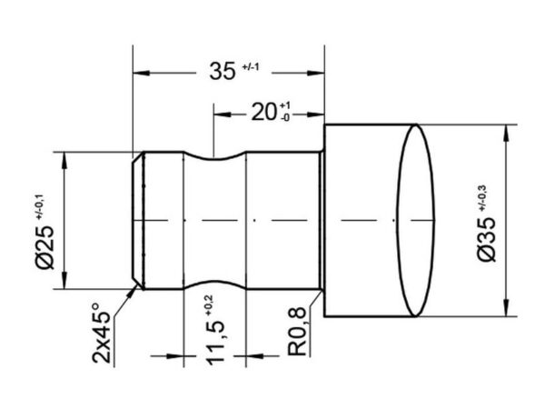 Frontlæssetand - Lige 1200mm, (Stjerne) Passer til: 55000120