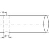 Frontlæssetand - Lige 1150mm, (Stjerne) Passer til: DB035