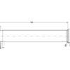 Frontlæssetand - Lige 820mm, Gevind: - (Stjerne)