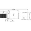 Frontlæssetand - Lige 800mm, Gevind: M20 x 1.50 (Stjerne) Passer til: 0518280