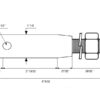 Redskabsbolt 28x131mm, Gevind 3/4x23mm Kat. 2 (Ø28mm)