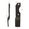 Kniv Snoet Venstre 60x10mm Højde: Hulafstand: 130mm. Hul Ø: 15mm. Passer til Alpego Passer til: D00542