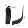 Kniv Buet Venstre 60x6mm Højde: 194mm. Hulafstand: 44mm. Hul Ø: 12.5mm. Passer til Maschio Passer til: 019100424