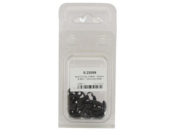 Låsering (mm), A Ø4.5 - 15.5mm, B Ø3.2 - 12mm (DIN or Standard No. DIN 6799), (Agripak 36 stk.)