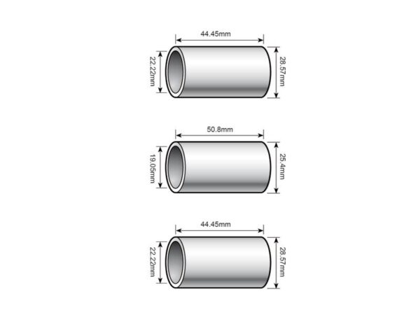 Bøsningssæt (Kat. 2 til 1 (Øøverste 25 til 19mm & nederste 28 til 22mm)) (3 stk. Agripak)