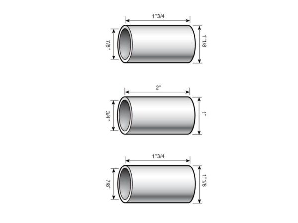Bøsningssæt (Kat. 2 til 1 (Øøverste 25 til 19mm & nederste 28 til 22mm)) (3 stk. Agripak)