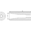 forstærket Bøsning Frontlæssetand - Ø50 x 110mm (Konus 1)