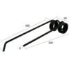 Rivefjeder - Venstre - Længde:365mm, Bredde:90mm, Ø8mm - Passer til Lely Passer til: 4.1023.0457.0